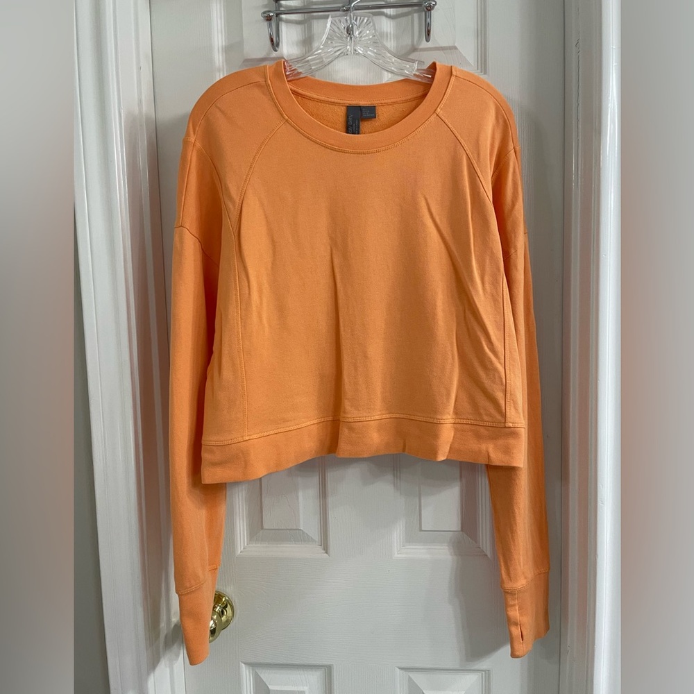 Sweaty Betty Orange Cropped Sweatshirt Size L